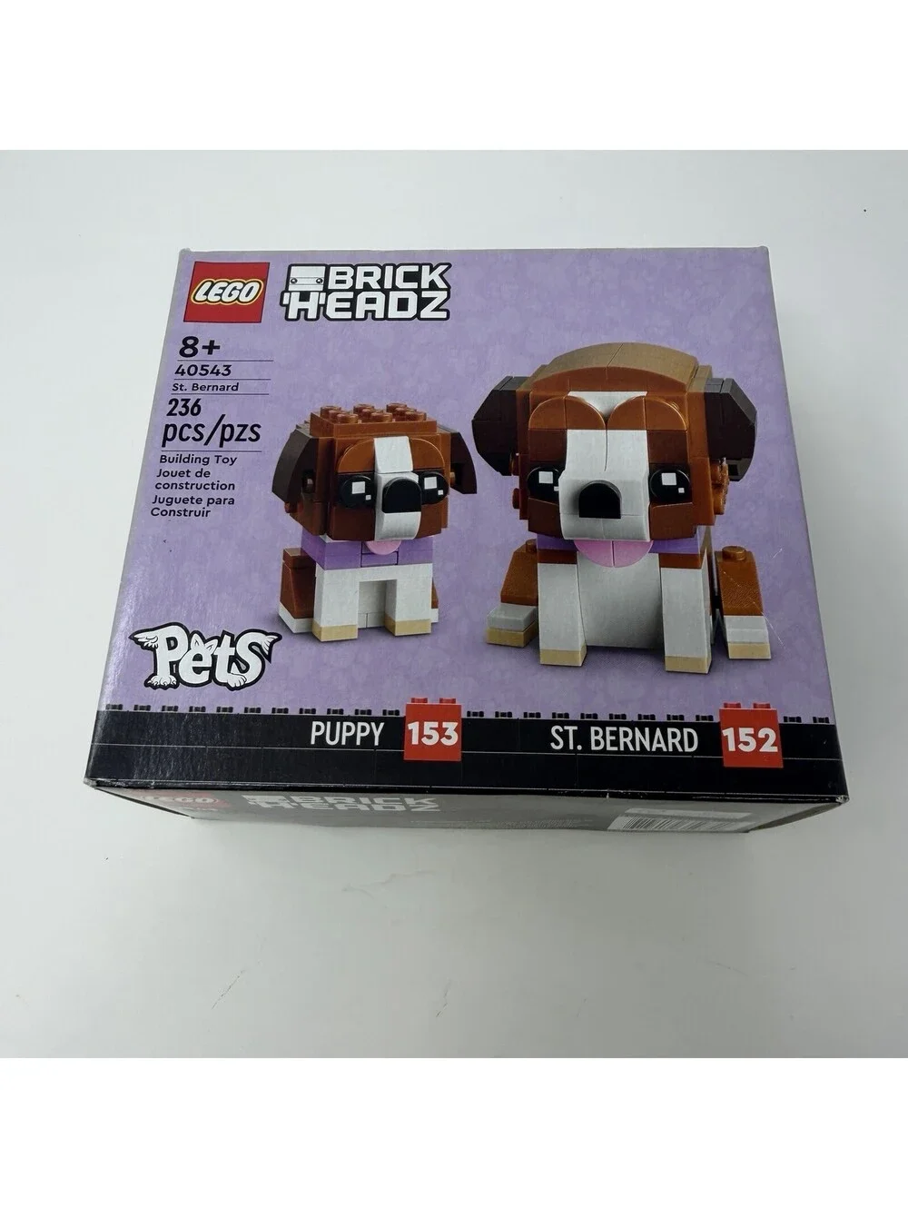 LEGO Brickheadz Pets: Saint Bernard Dog & Puppy Set 40543 New, Sealed
